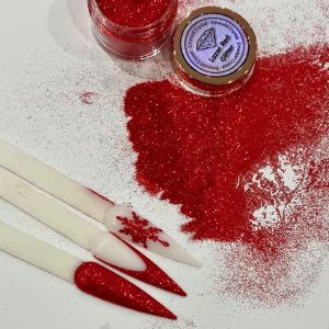 Lazer Red Glitter